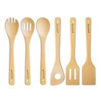 6pcs Healthy Wood Kitchen Gadgets Tools Set Nonstick Kitchen Utensil Set Beech Wood Custom Logo Spoons For Cooking