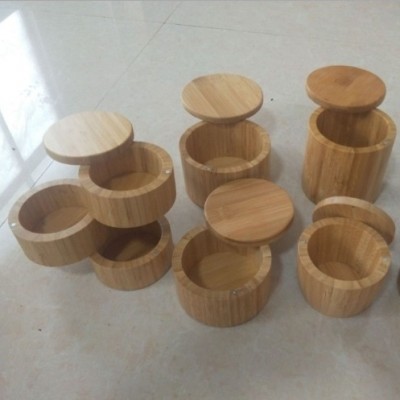 Handmade Bamboo Tea Canister Spice Storage Box Bamboo seasoning box